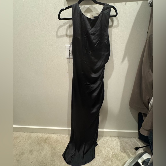 Anthropologie BHLDN Emma High Neck Satin Maxi Gown- NWT- M - Picture 5 of 7